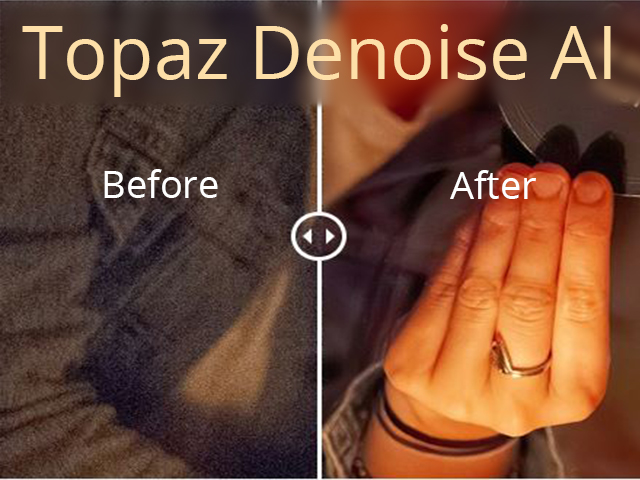 topaz denoise AI showing before and after